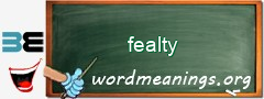 WordMeaning blackboard for fealty